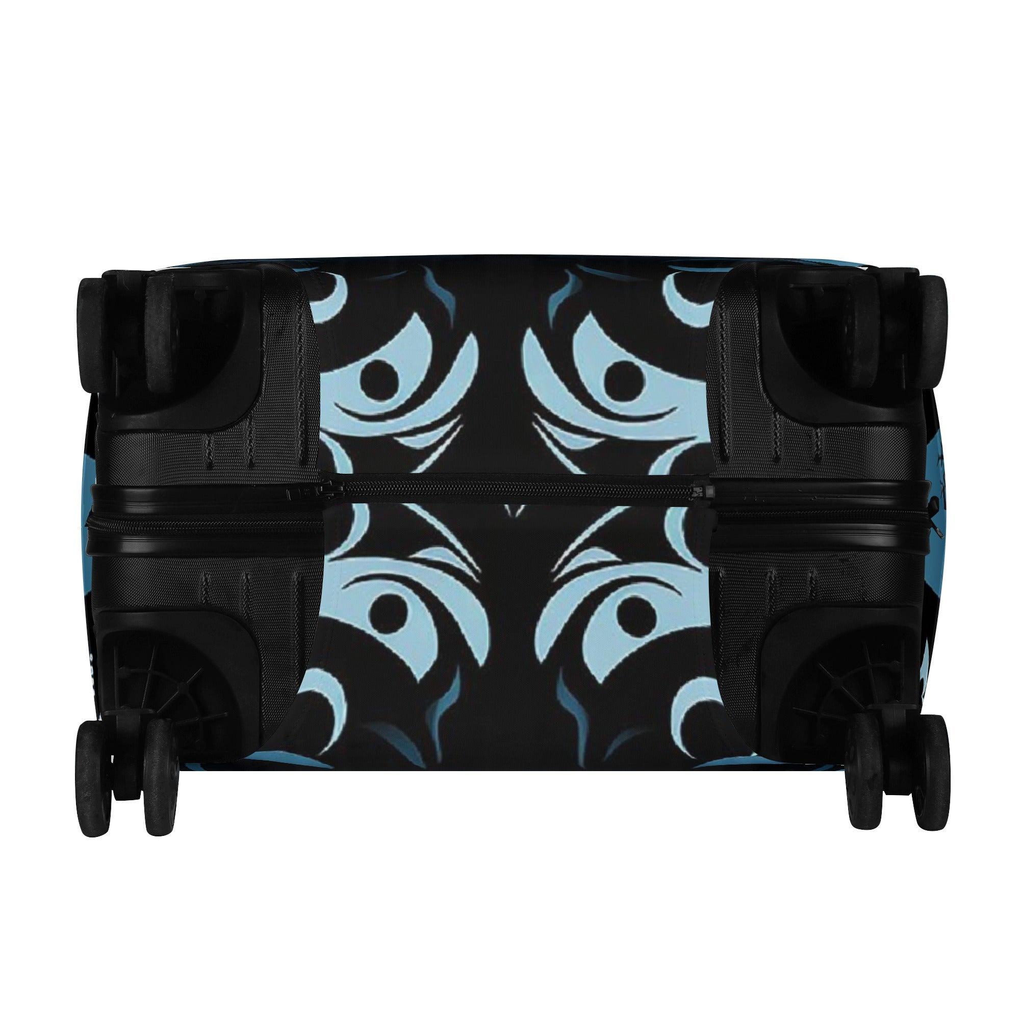 Stylish Gothic Blue Polyester Luggage Cover - Waterproof Travel Suitcase Protector for Airlines, Perfect for Vacation & Business Trips