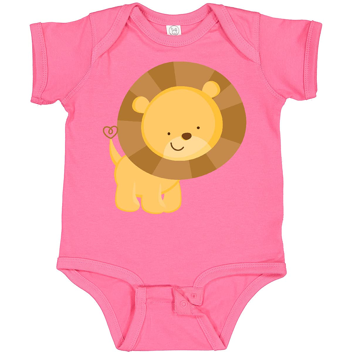 Inktastic Happy Lion Baby Bodysuit - Cute Animal Print Onesie for Newborns & Infants - Perfect for Playtime, Photo Shoots & Everyday Wear