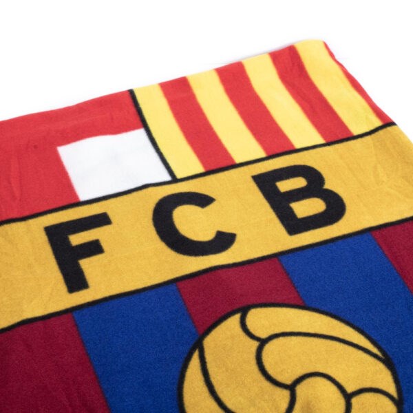 Barcelona FC Logo Fleece Blanket - Soft & Cozy Throw for Fans - Perfect for Game Nights, Gifts & Home Decor