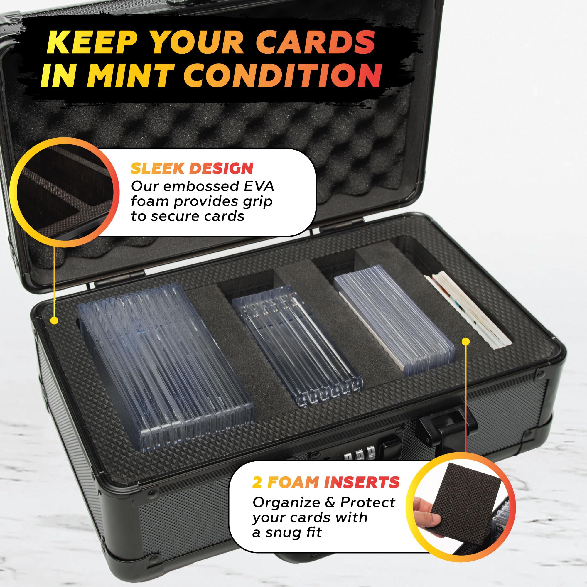 BGS PSA Graded Card Storage Box - 1 Row Sports Card Case for PSA Slab Protection | Perfect for Collectors, Trading Card Display & Secure Storage