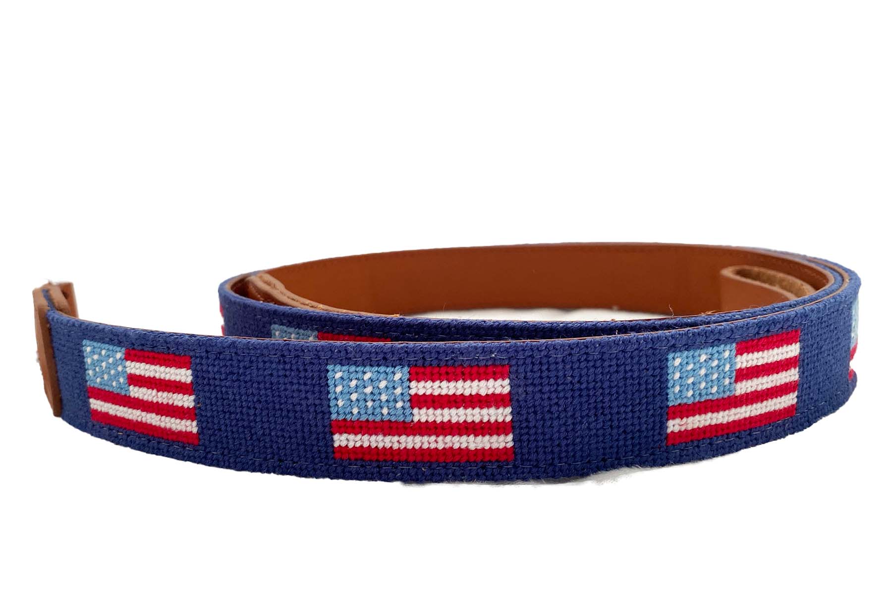 American Flag Needlepoint Dog Leash - Durable & Stylish for Walks, Hiking & Patriotic Events | USA Made Pet Accessory