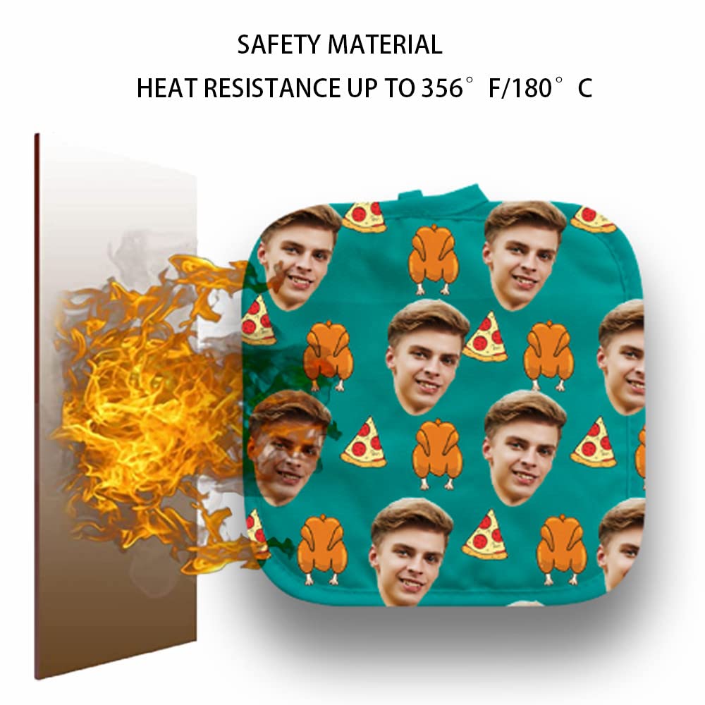 Custom Heat Resistant Oven Mitts & Pot Holders - Insulated Kitchen Gloves for Cooking, Baking & Grilling - Personalized Designs for Home & Restaurant Use