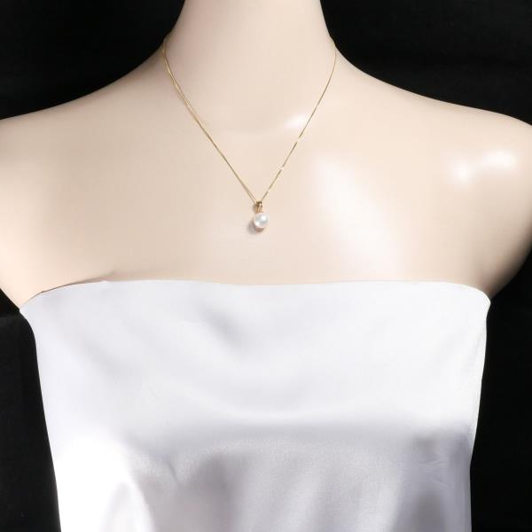 18K Yellow Gold Pearl Necklace for Women - Elegant Luxury Jewelry Gift for Brides, Anniversary & Special Occasions
