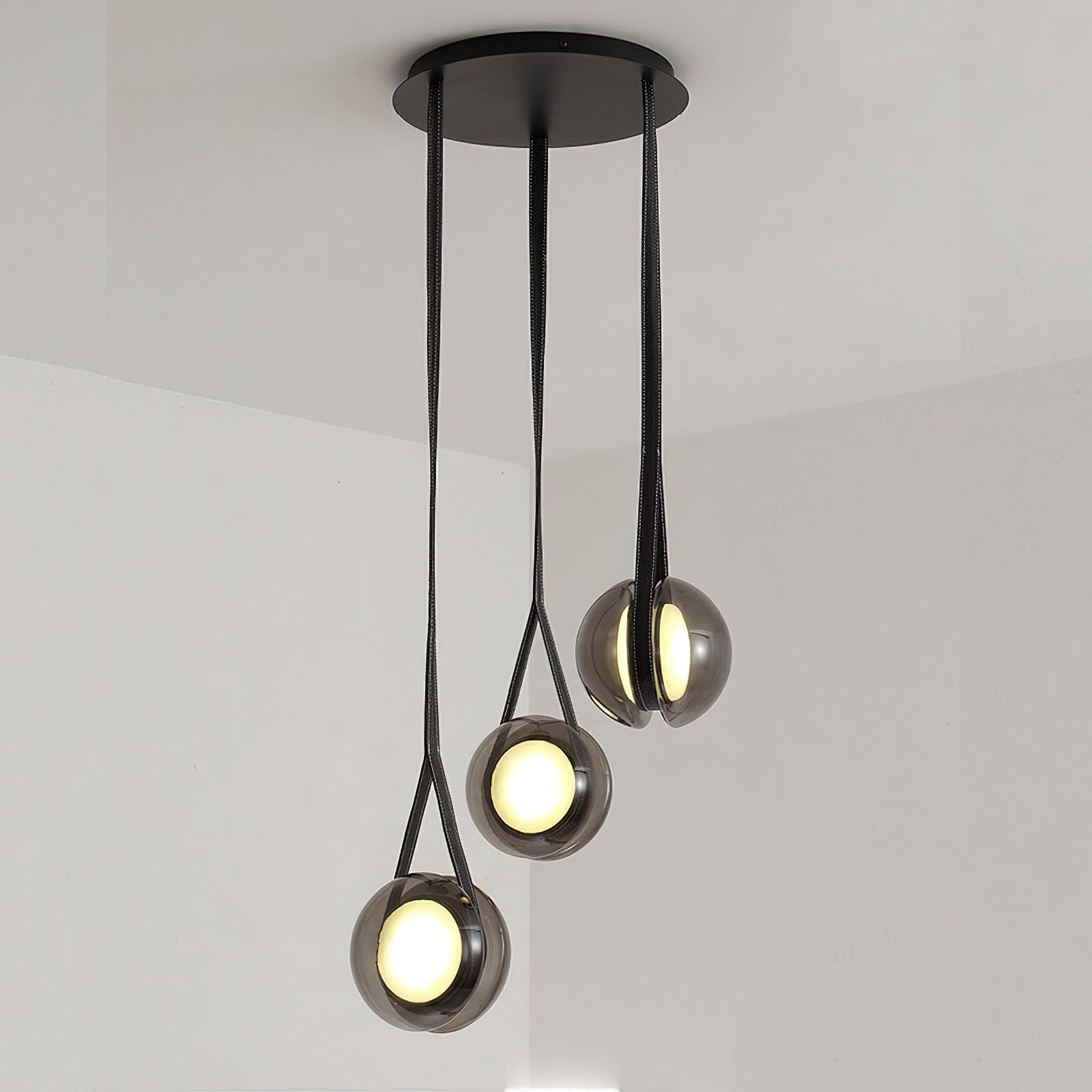 Modern Blackhole Glass Pendant Light Fixture - Elegant Ceiling Lighting for Dining Room, Kitchen Island & Bedroom Decor