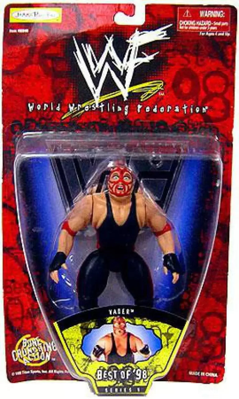 1998 WWF Jakks Pacific Best of 1998 Series 1 Vader Wrestling Action Figure - Exclusive Collectible Toy for WWE Fans & Nostalgic Collectors - Perfect for Display, Gifts, and Wrestling Memorabilia Collections