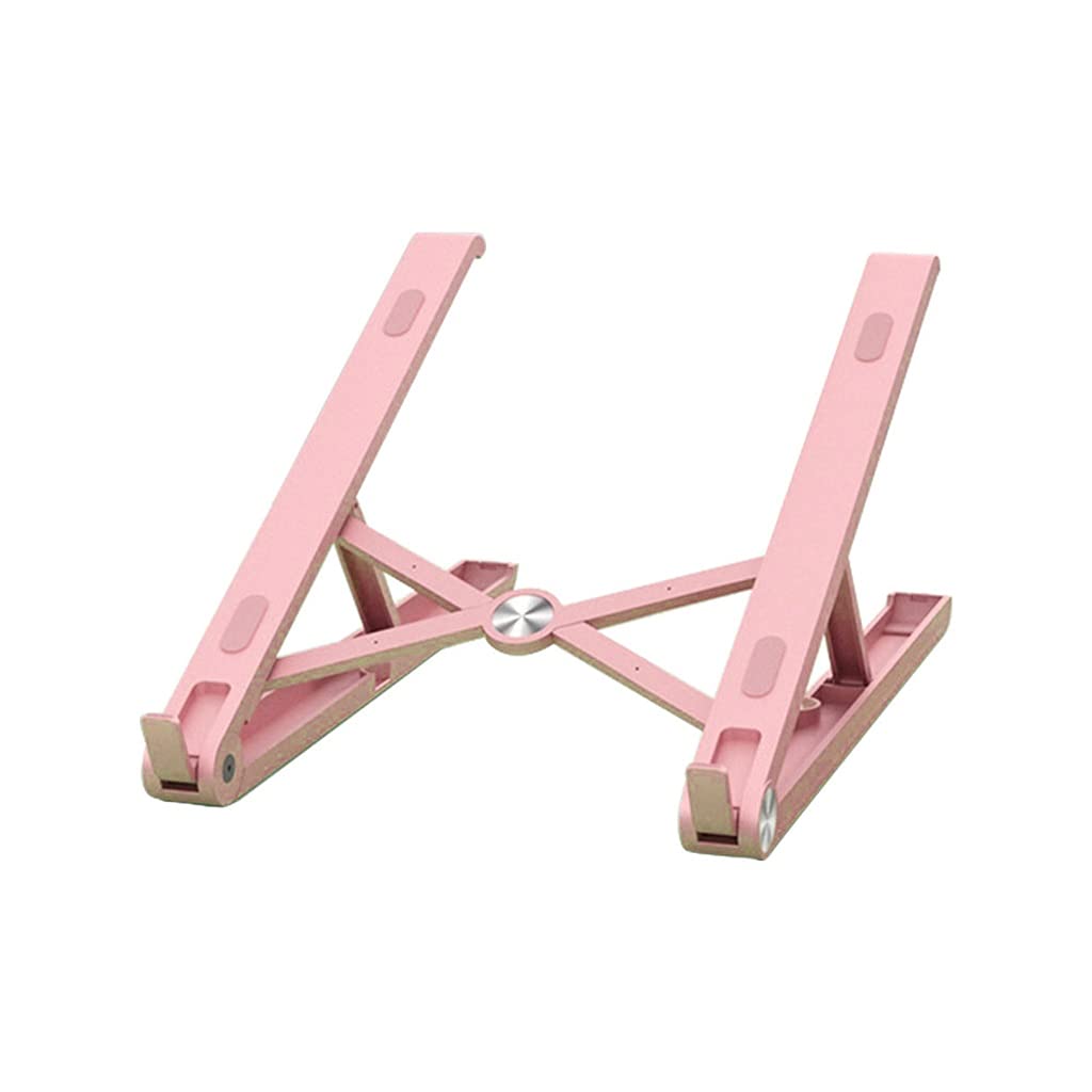 Adjustable Foldable Laptop Stand Holder for 11-17 Inch Notebooks & Tablets - Portable Ergonomic Riser with Non-Slip Base (Pink) - Perfect for Home Office, Gaming & Workspace Setup