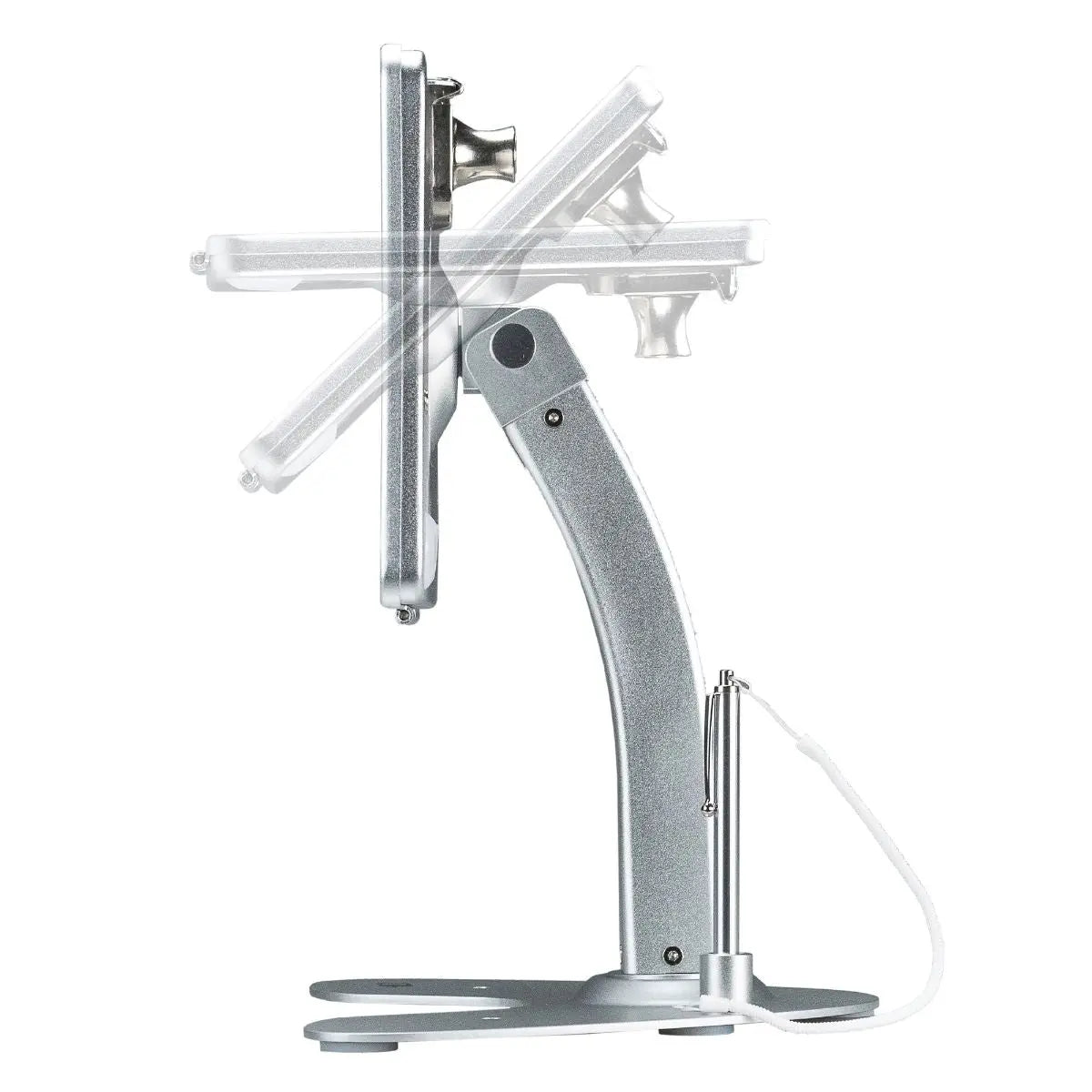 Secure Dual-Screen Kiosk Stand with Locking Enclosure & Anti-Theft Cable - Ideal for Retail Stores, Airports & Public Spaces