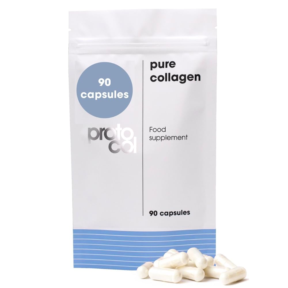 Proto-col Pure Collagen Capsules 400mg (90 Caps) - Anti-Aging Supplement with Verisol for Skin, Hair, Nails & Joint Support | UK Made | Daily Beauty & Wellness Boost for Women & Men | Perfect for Fitness Recovery & Healthy Aging