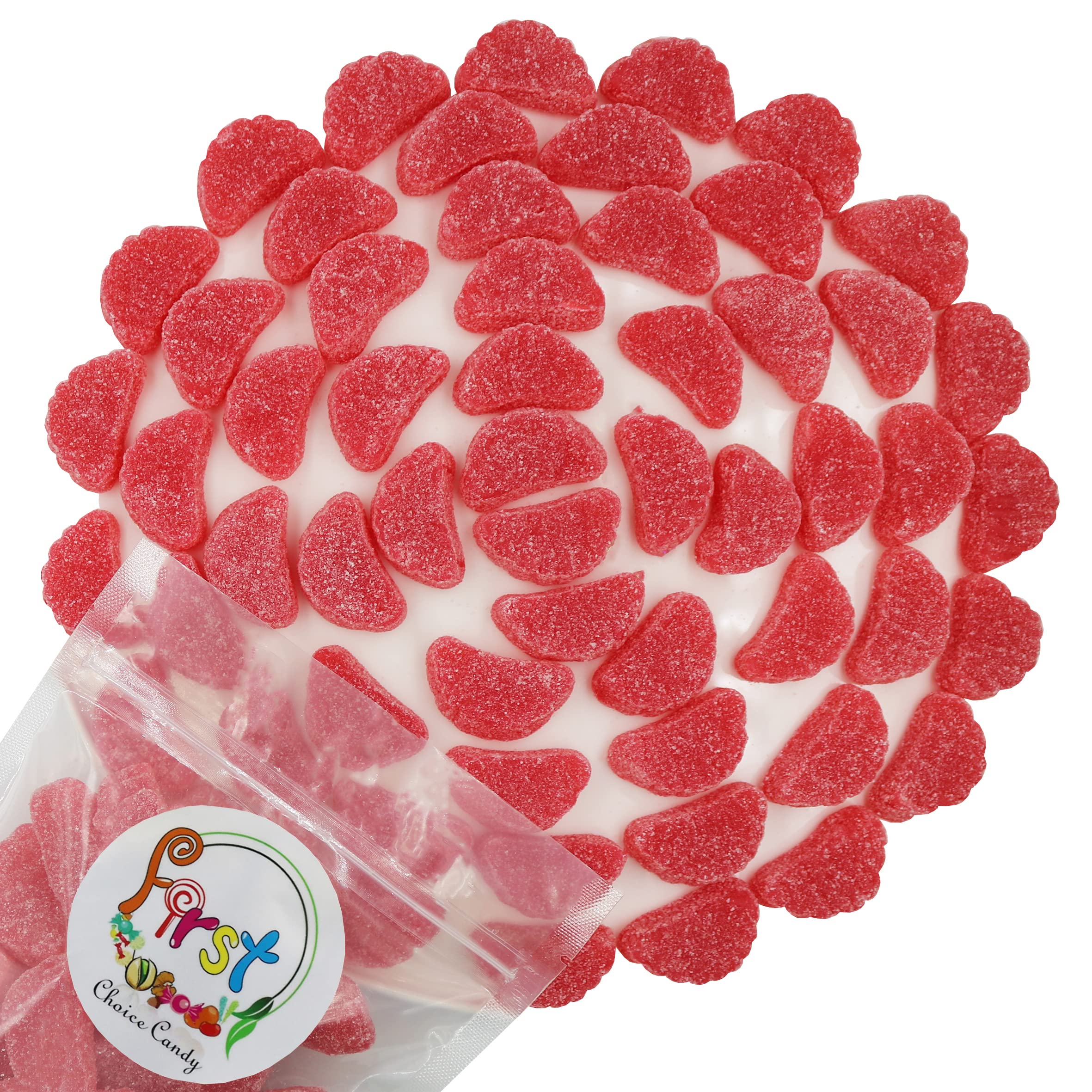First Choice Candy Fruit Slices Jelly Wedges - Red Cherry Flavor, 5lb Bulk Candy for Parties, Baking & Gift Baskets - Sweet & Chewy Candy for Kids, Adults & Holiday Treats