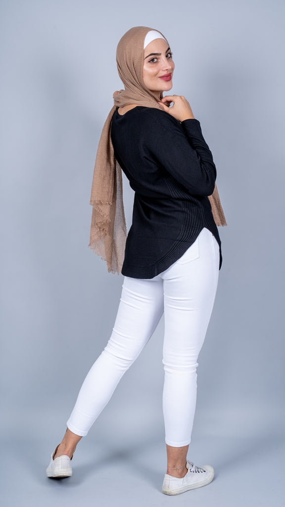 Cozy Knitted Loop Jumper Sweater for Women - Soft Winter Pullover with Stylish Ribbed Design | Perfect for Casual Outfits, Christmas Gifts & Cold Weather Layering