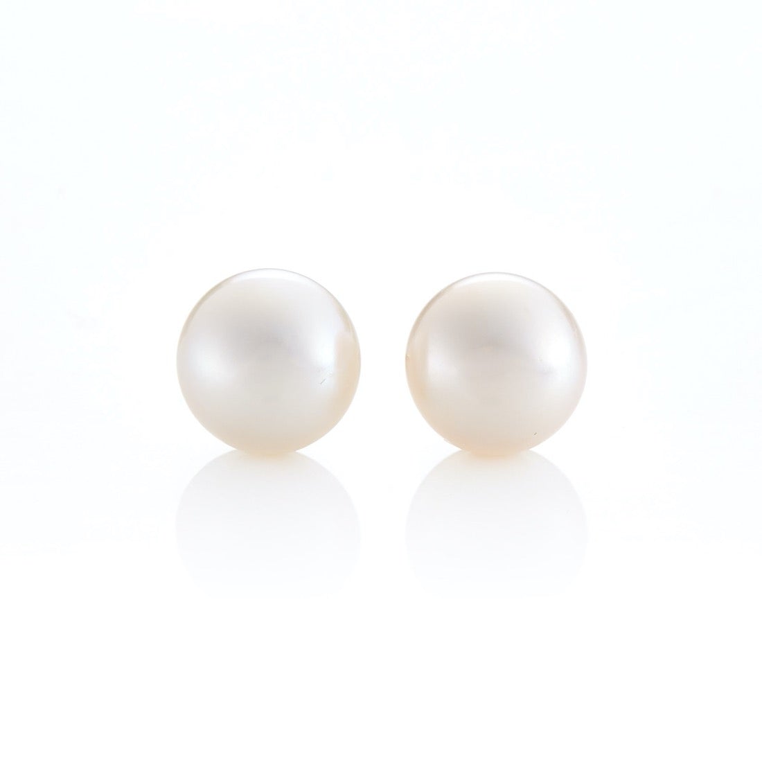 9mm Button Freshwater Pearl Earrings for Women - Elegant Stud Earrings for Daily Wear, Wedding, Party & Gift Giving