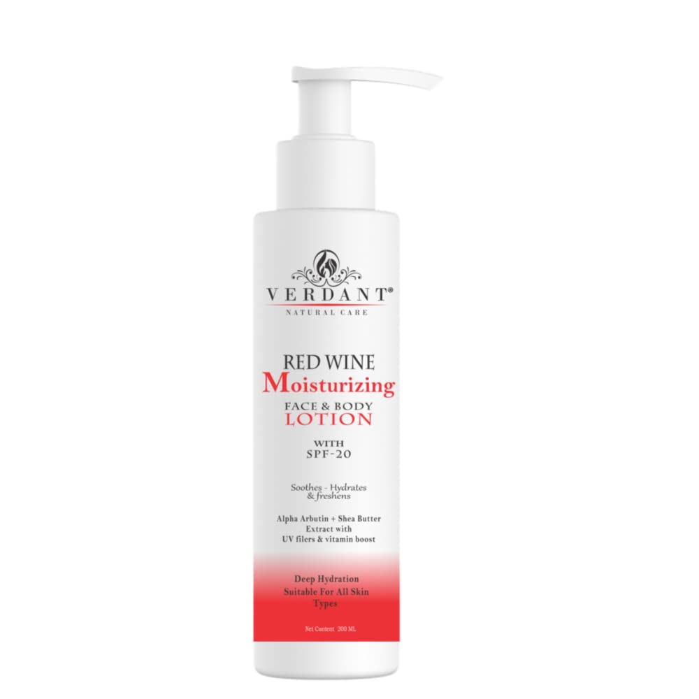 Verdant Natural Care Skin Brightening Body Lotion with SPF 20 | Deep Hydrating & Daily Moisturizer for Dry Skin – Paraben-Free, Silicone-Free, 200ml | Perfect for Sun Protection & Daily Hydration