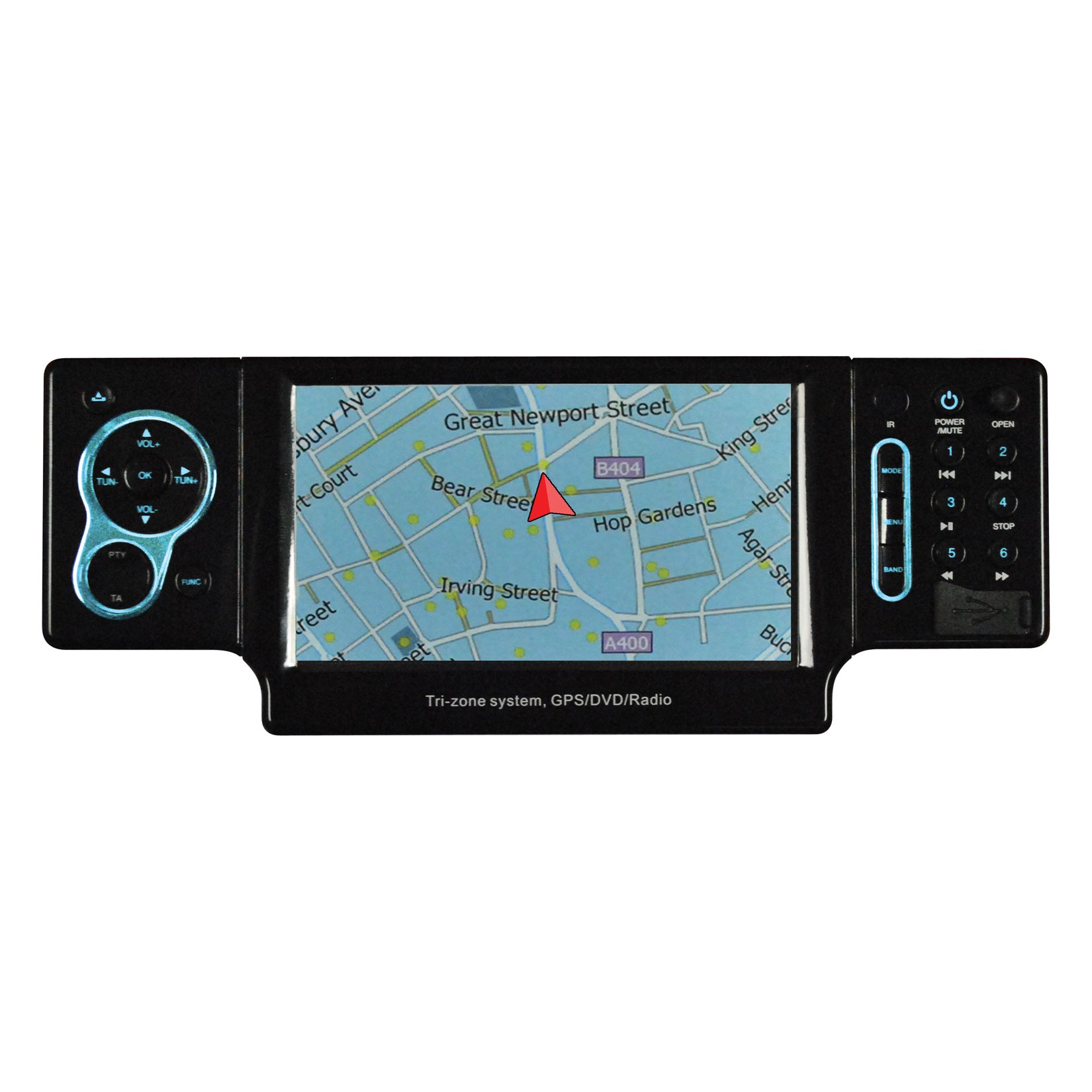 New Performance Teknique ICBM-4.2 GPS Car Audio CD/DVD Player with Bluetooth, USB, AM/FM Radio - In-Dash Multimedia Receiver for Cars & Trucks - Perfect for Road Trips & Daily Commuting