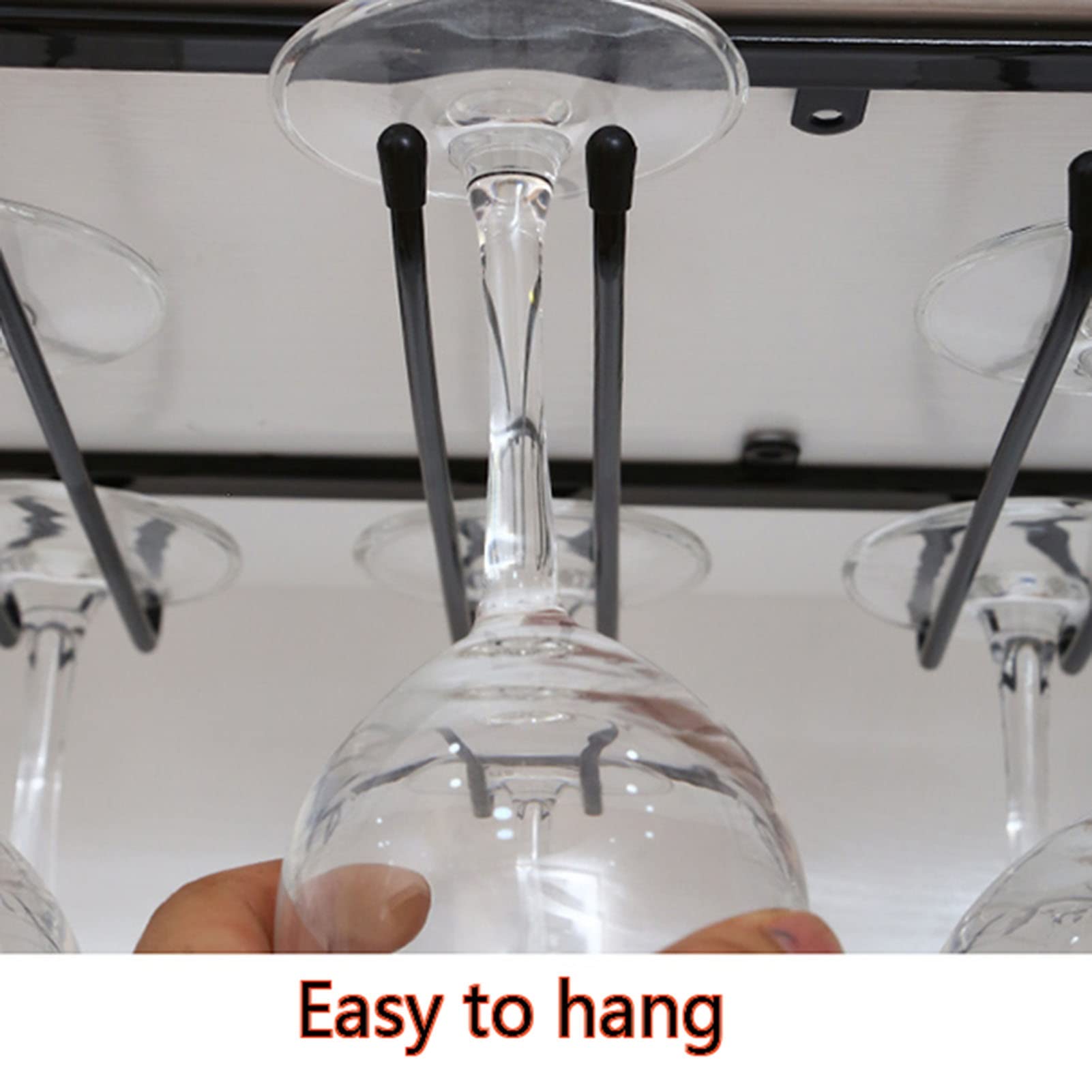 Premium Under Cabinet Wine Glass Rack - Gold Metal Stemware Holder for Kitchen, Bar & Restaurant | Space-Saving Glass Storage Solution for Wine Enthusiasts & Entertaining Guests