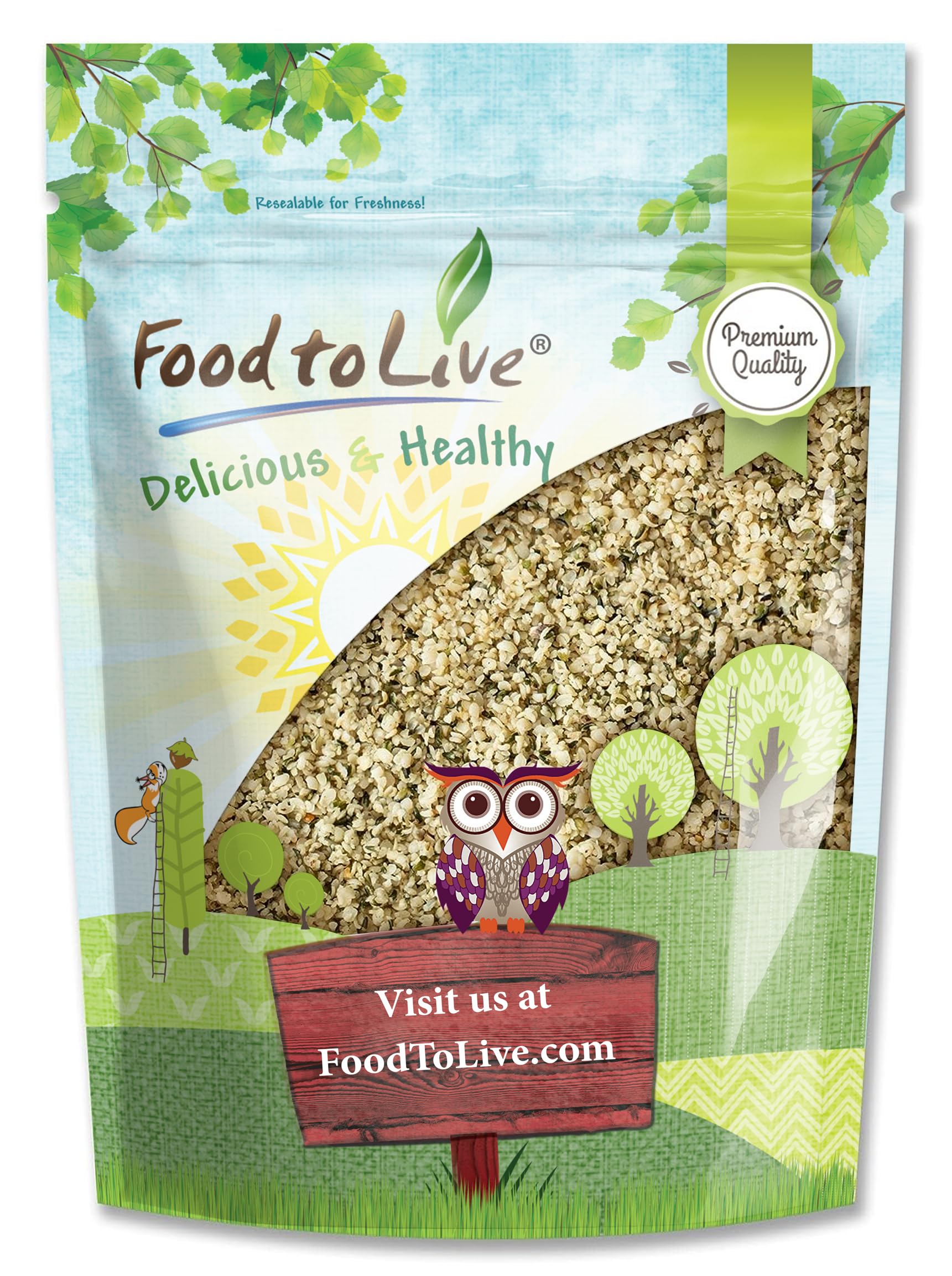 Organic Raw Hulled Hemp Hearts - 1lb Bulk Canadian Hemp Seeds | Shelled, Kosher, Vegan Superfood | High in Protein, Omega 3 & 6, Manganese | Keto, Paleo Diet Friendly | Perfect for Smoothies, Yogurt, Salads & Baking