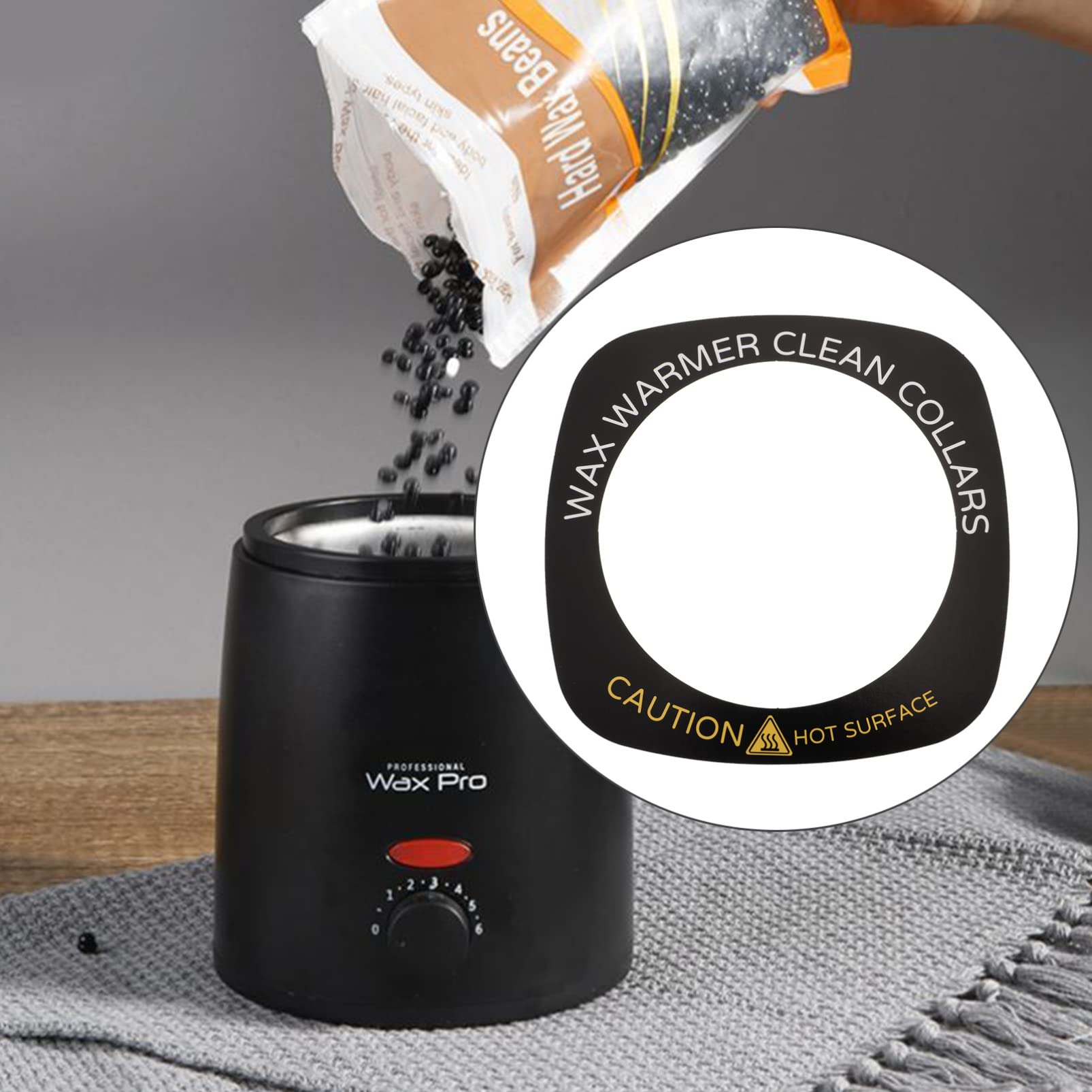 50Pcs Black Wax Warmer Clean Collars - Replacement Waxing Protection Rings for Universal Wax Machines - Perfect for Salon, Spa & Home Hair Removal Accessories