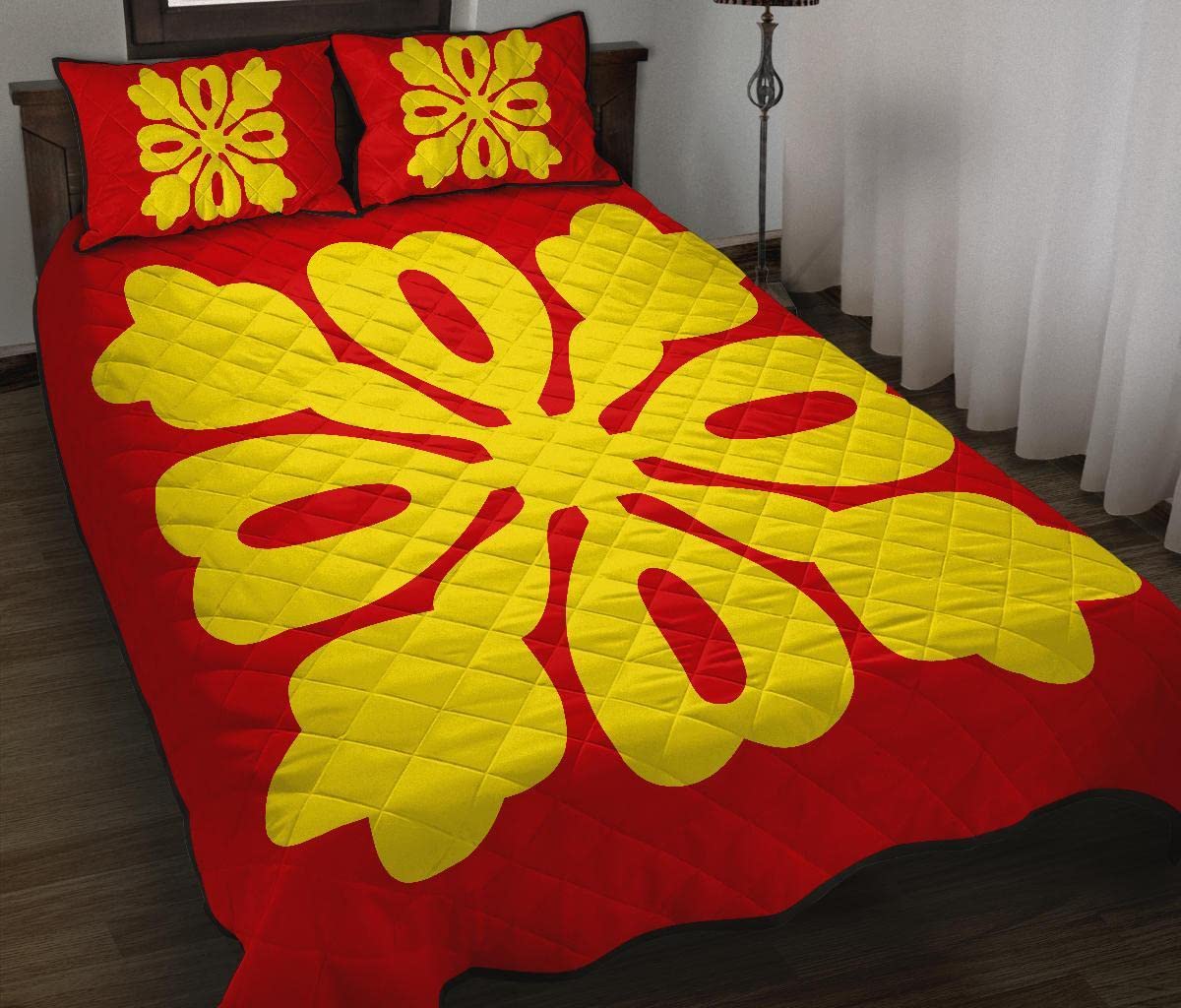 Hawaiian Quilt Bed Set - Royal Pattern Quilt & Comforter Set for Single, Twin, Queen, King & Super King Size Beds | Tropical Bedroom Decor for Beach House & Vacation Home