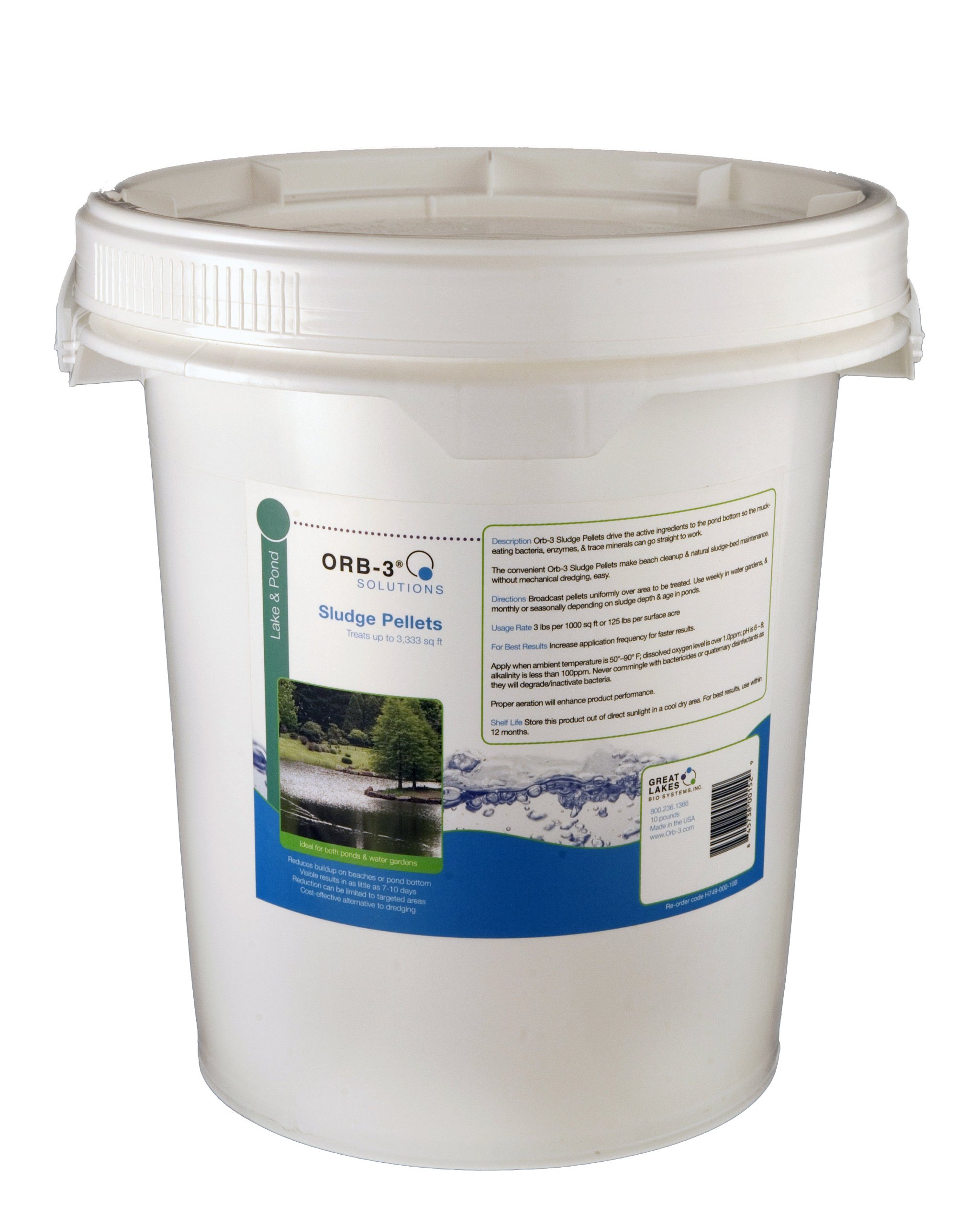 10-Pound Sludge Pellets for Pond Cleaning & Maintenance | Bulk Water Treatment Pellets for Algae Control, Waste Breakdown & Pond Health | Perfect for Garden Ponds, Koi Ponds & Water Features