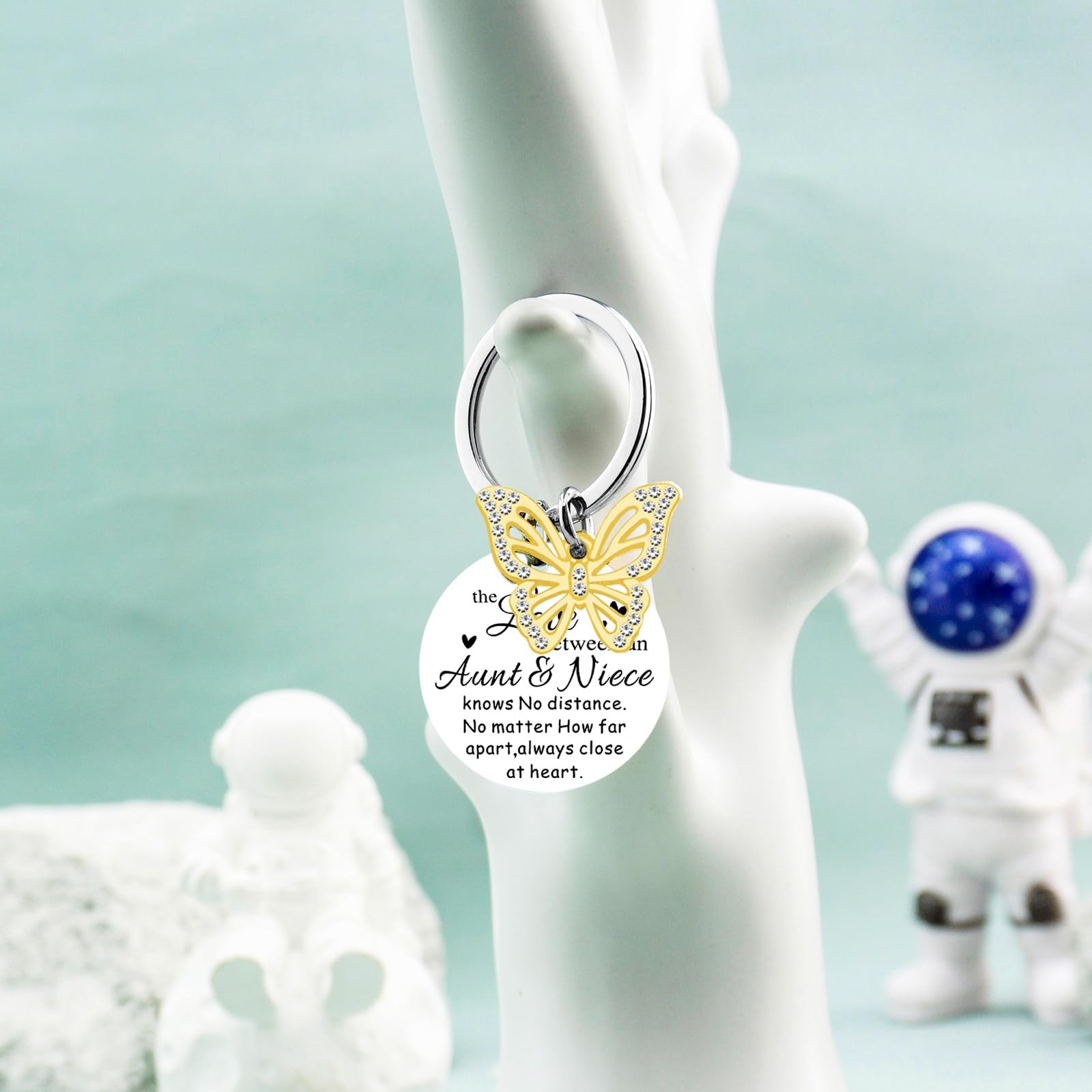 Unique Aunt Keychain Gift - Thoughtful Niece to Aunt Present for Mother's Day, Birthday & Special Occasions | Perfect Women's Gift for Aunts from Niece | Great for Everyday Use, Keyrings & Sentimental Keepsakes