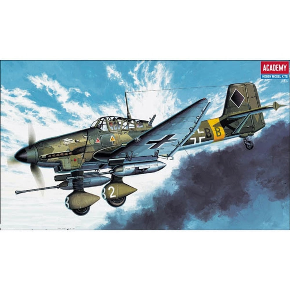 1/72 Scale Academy 12450 Ju 87G Stuka Tank Buster Model Kit - WWII German Dive Bomber Aircraft for Collectors & Hobbyists - Perfect for Display, Diorama Building & Historical Reenactments