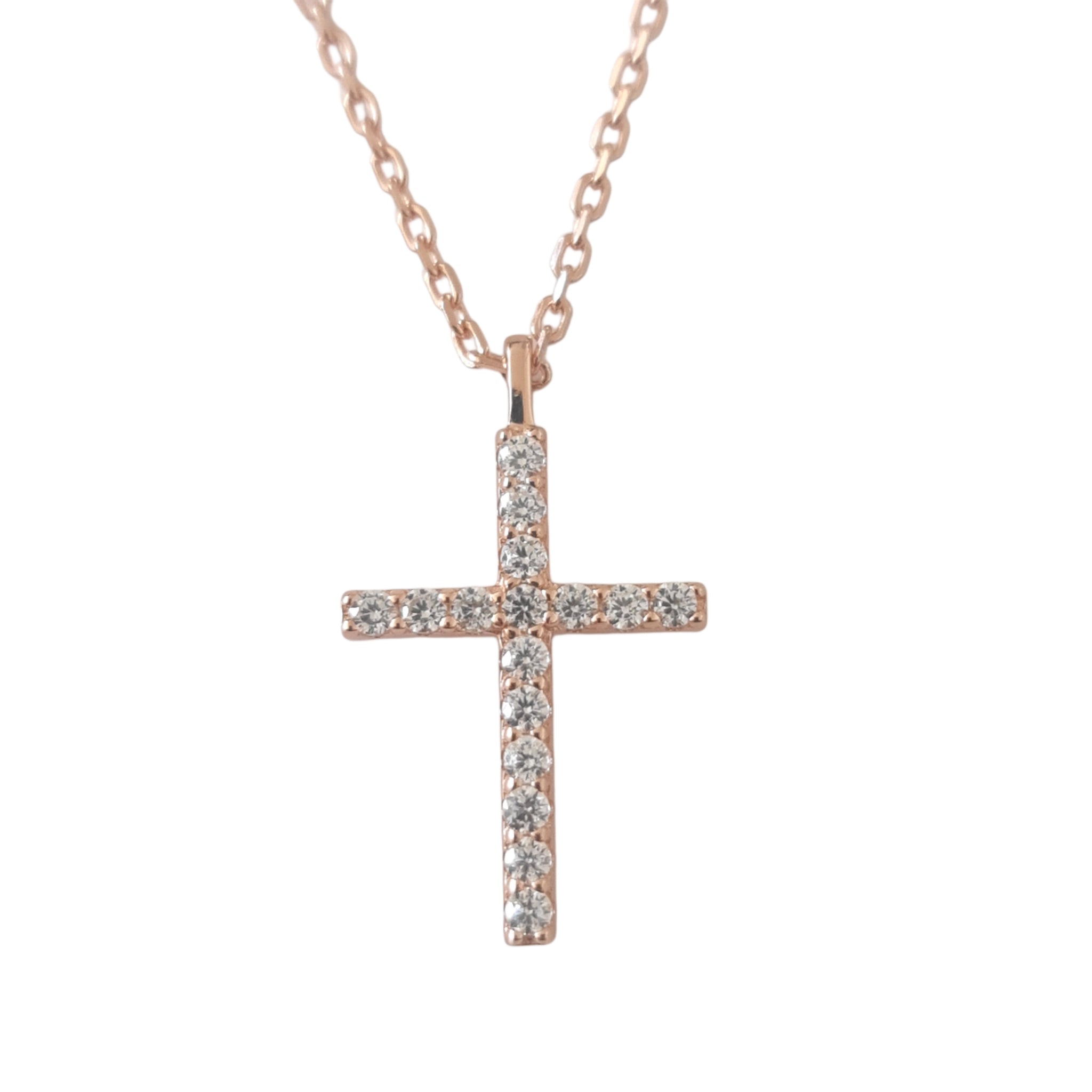 Zara Rose Gold Cross Bracelet for Women - Large Size, Elegant Religious Jewelry for Everyday Wear, Gifts, and Special Occasions