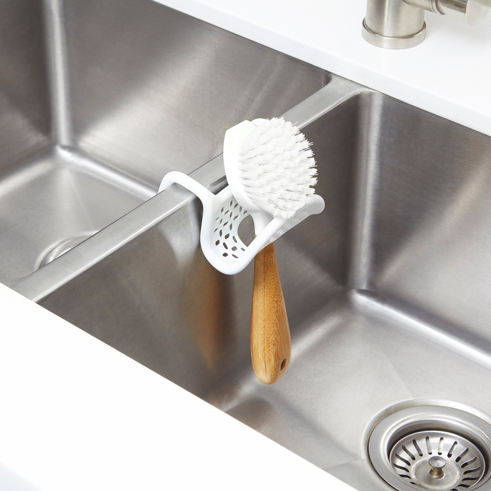 Sling Sink Caddy Organizer - Adjustable Kitchen & Bathroom Storage for Sponges, Brushes & Cleaning Supplies - Perfect for Under Sink Organization
