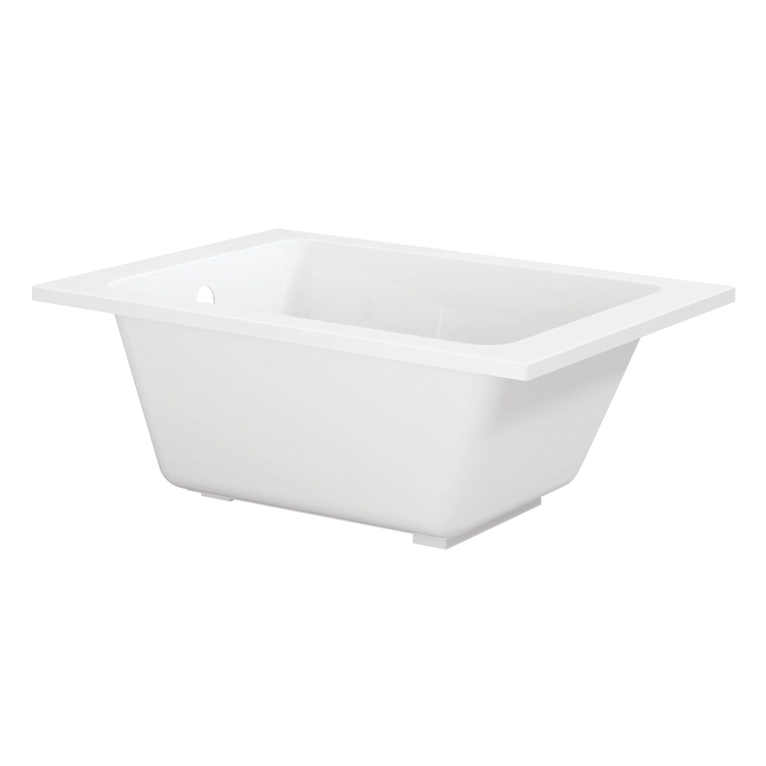 Aqua Eden 48 Inch Acrylic Rectangular Drop-In Bathtub with Anti-Slip Surface - Perfect for Spa Relaxation and Modern Bathroom Decor