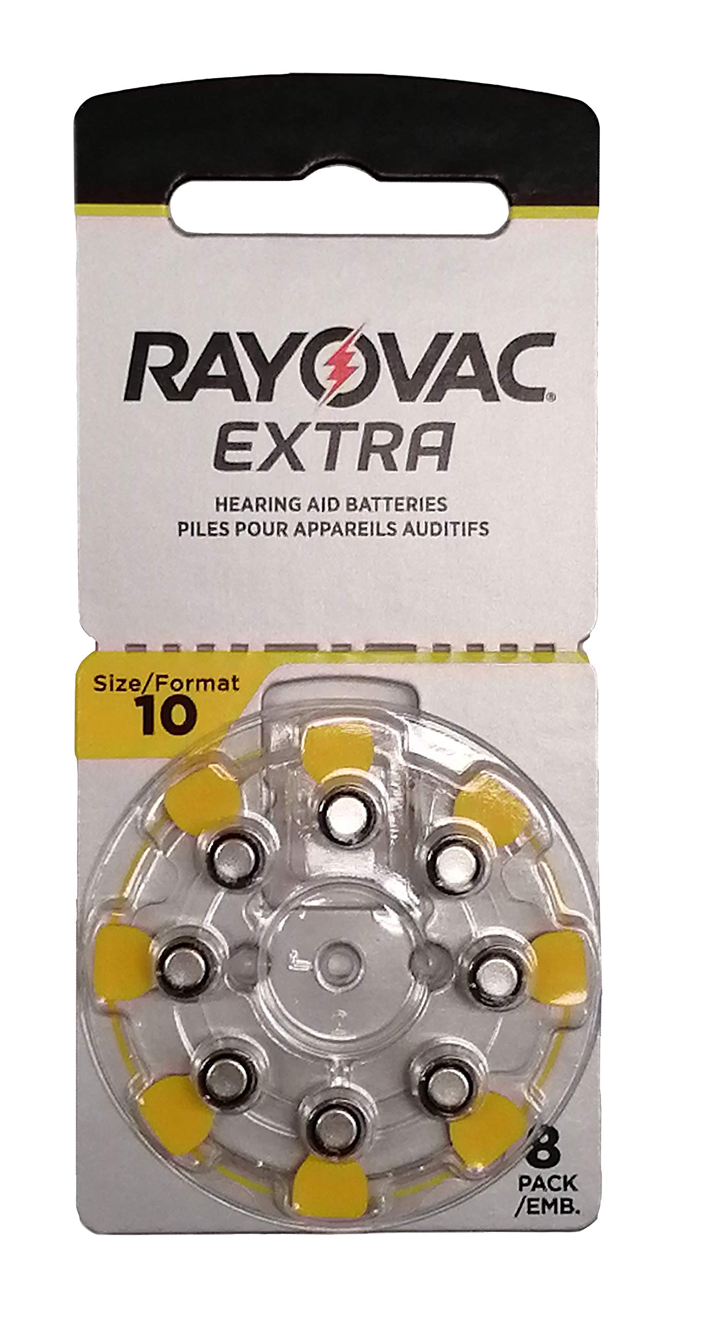 Rayovac Extra Hearing Aid Batteries Size 10 - Pack of 80 Zinc Air Batteries for Hearing Devices | Long-Lasting Power for Daily Use, Travel & Emergency Preparedness