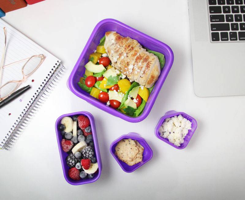 Goodbyn Portions On-the-Go Food Containers | BPA-Free Lunch Boxes for Kids & Adults | Perfect for School, Work, Picnics & Travel