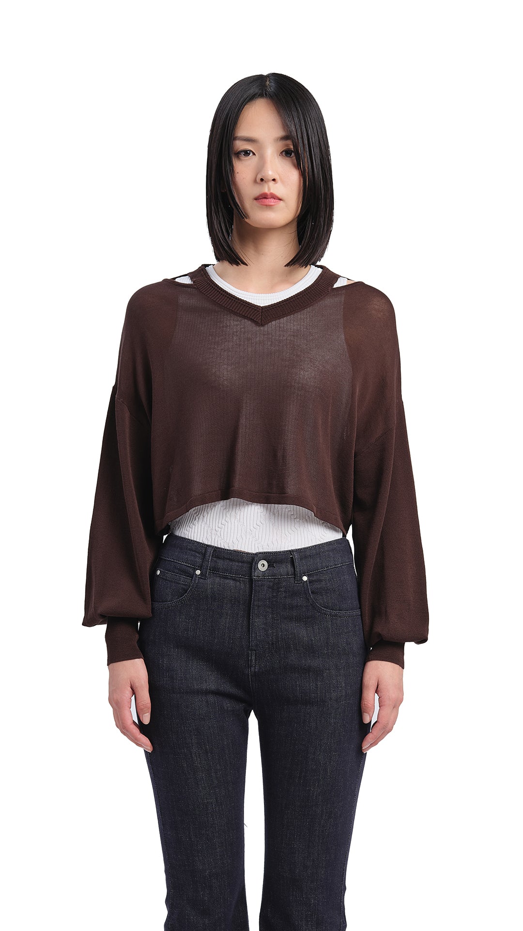 Stylish Cropped Sweater for Women - Trendy Casual Pullover for Fall & Winter - Perfect for Layering, Date Nights & Coffee Dates