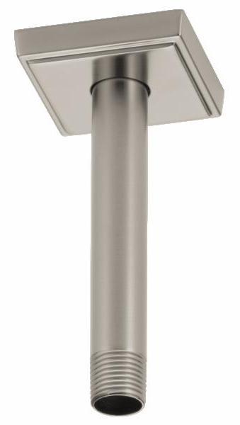 Brizo RP70764NK 6-Inch Ceiling Mount Shower Arm with Flange in Luxe Nickel Finish - Perfect for Modern Bathroom Renovations and Spa-Like Shower Experiences