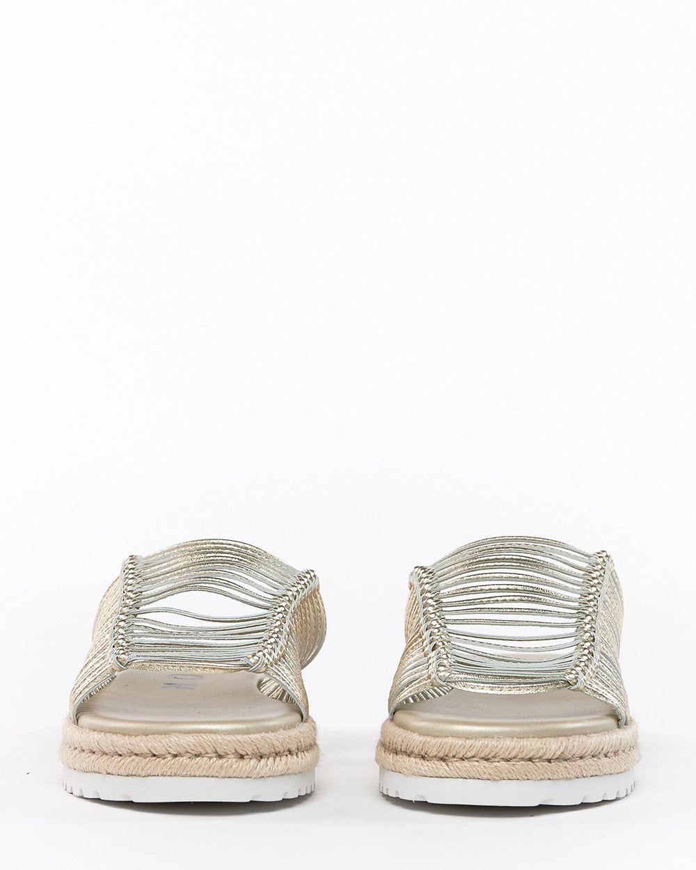 Elyson Sardinia Gold Leather Slide Sandals - Women's Comfortable Slip-On Slides for Summer, Beach, and Casual Wear