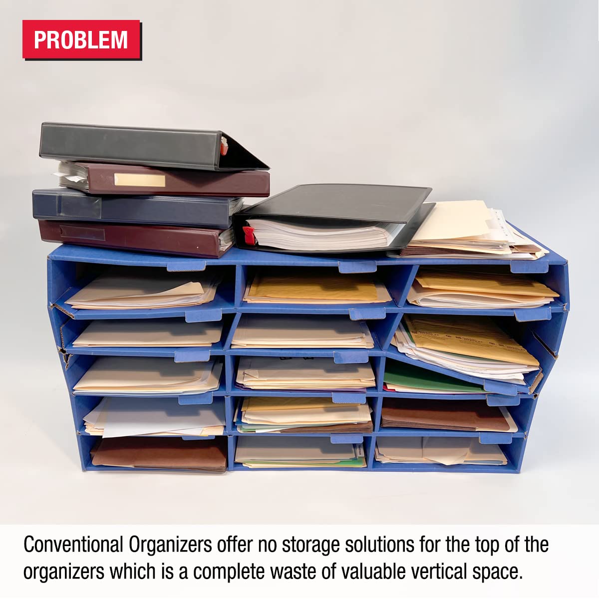 Ultimate Office TierDrop Topper™ Desktop Hanging Vertical File Organizer - 7 Vertical Sorting Slots & 9 Adjustable Dividers (1-Inch Increments) - Perfect for Desk Organization, Paper Storage & Office Productivity
