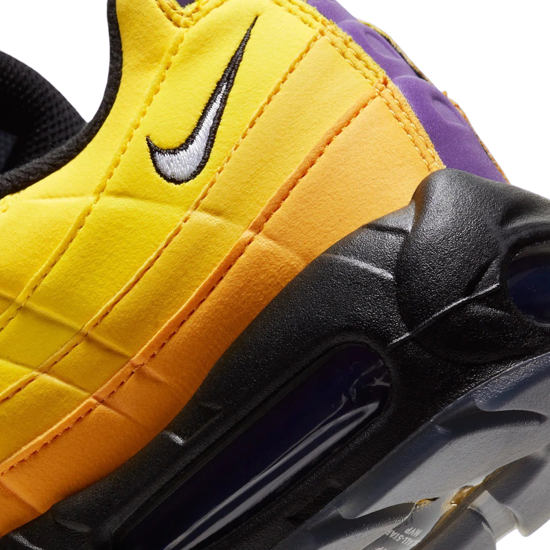Nike Air Max 95 LeBron James Lakers Edition - Black, White & Court Purple Basketball Shoes for Men | Perfect for NBA Games, Streetwear & Sneaker Collectors