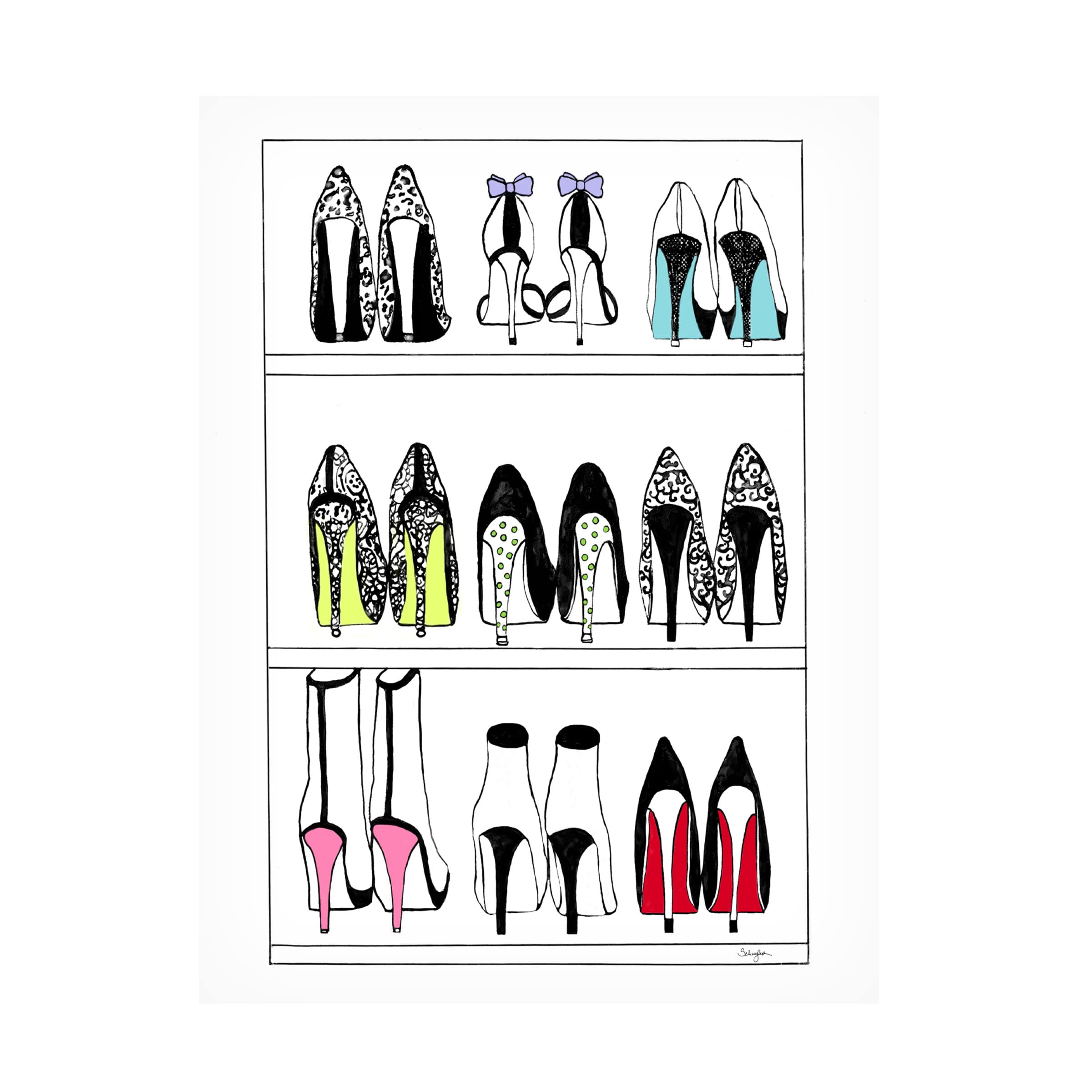 Trademark Fine Art 'Closet Perfection' Canvas Wall Art by Schuyler Rideout - Elegant Home Decor for Living Room, Bedroom & Office