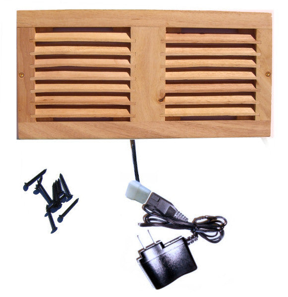 CabCool 1202W Lite 5V Dual 120mm Cabinet Cooling Fan Kit with Wood Grill - Quiet PC Case & Home Theater Cooling Solution for Electronics & AV Equipment
