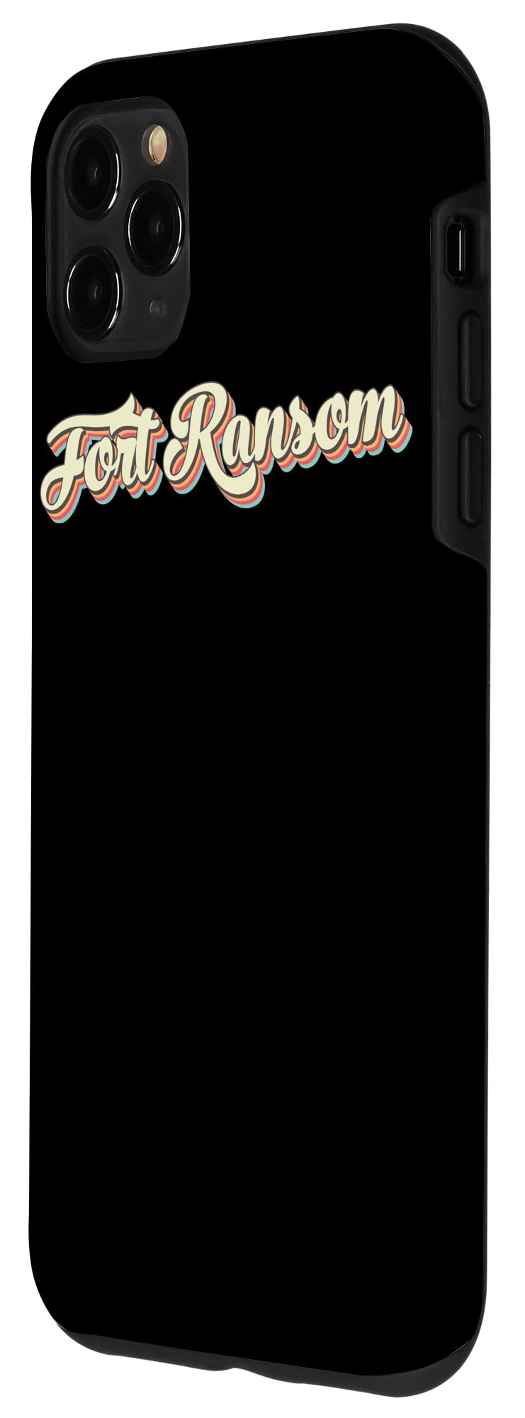 iPhone 11 Pro Max Case - Vintage Retro Art Baseball Font Design - Fort Ransom T-Shirt Inspired Phone Cover - Perfect for Casual Use, Travel & Everyday Protection
