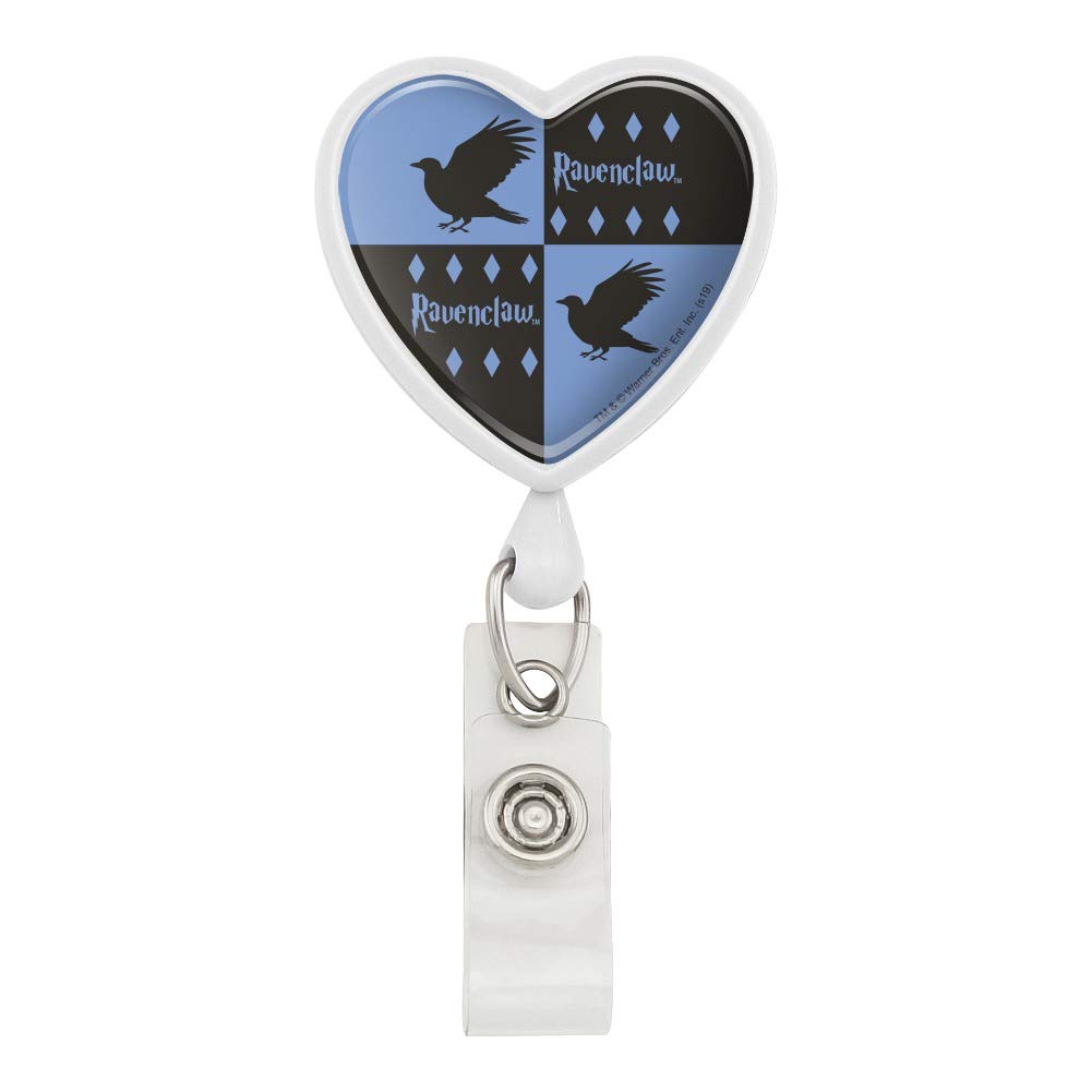 Harry Potter Ravenclaw Lanyard with Retractable Reel - Blue & Bronze Badge ID Card Holder for Fans, Students & Office Workers | Perfect for Conventions, Work & School