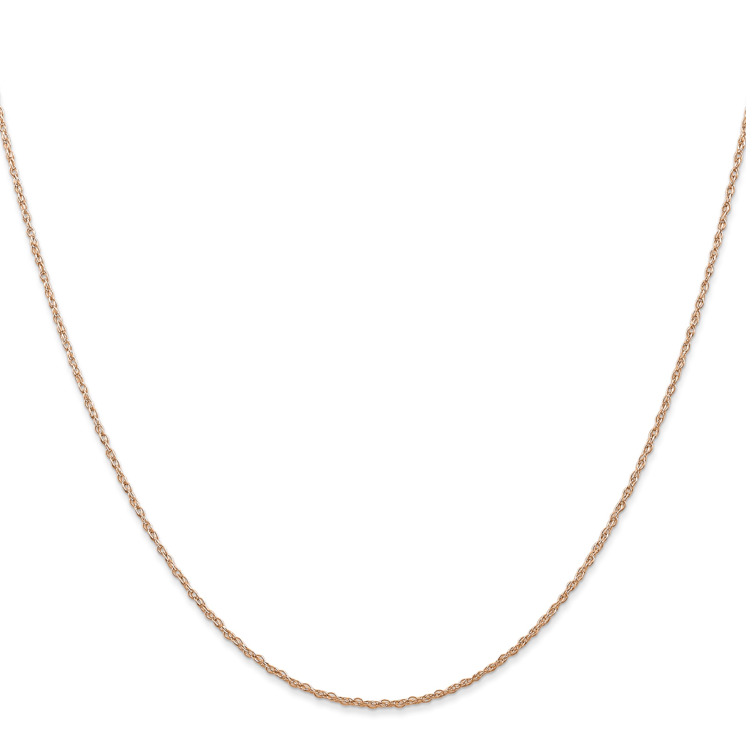 14K Solid Rose Gold 0.7mm Cable Rope Chain Necklace for Women - Dainty Twisted Link Layering Jewelry, Perfect for Everyday Wear, Gifts & Special Occasions