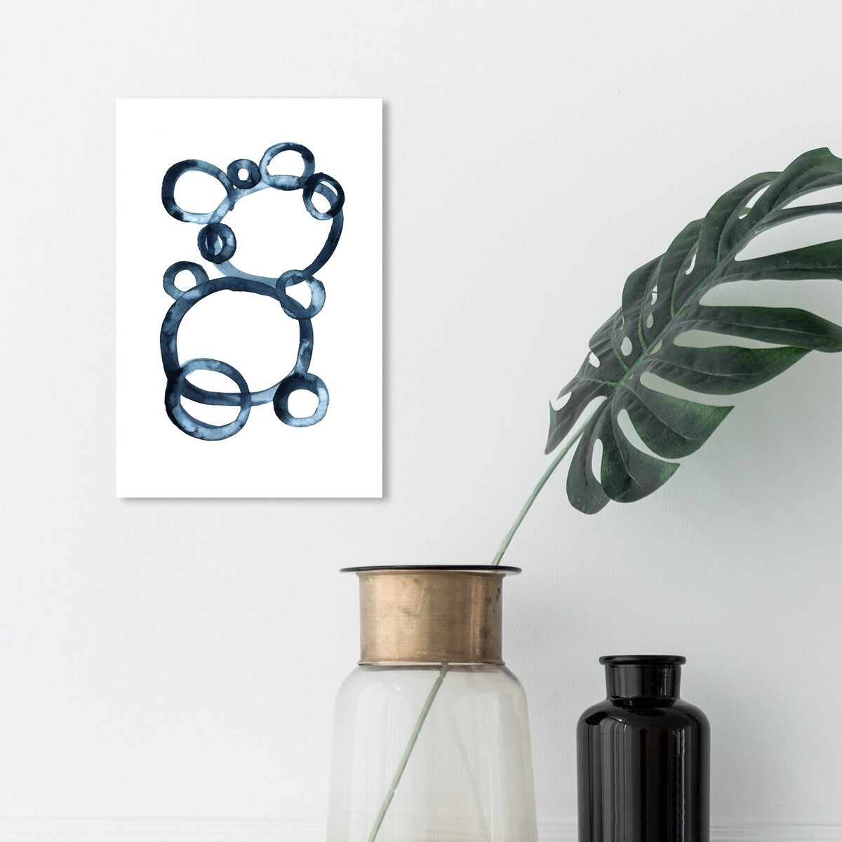 Bear Bubbles Modern Baby Bear Fingerpainted Art - Contemporary White Canvas Wall Print for Nursery & Boys Room Decor - Perfect for Baby Showers, Kids Bedrooms & Playroom Wall Art