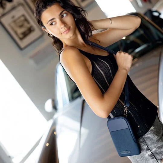Travelon Anti-Theft Metro Stadium Mini Crossbody Bag - Secure & Stylish for Travel, Commuting & Outdoor Adventures