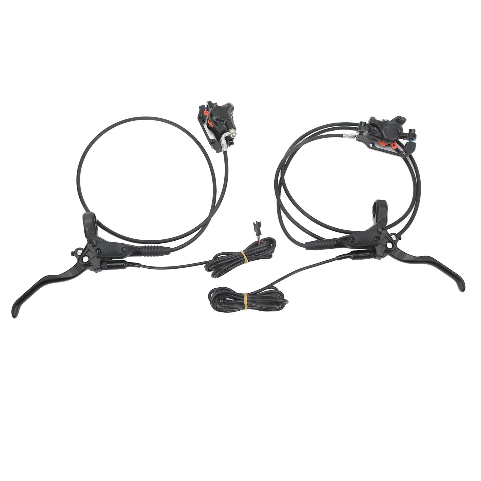 Hydraulic Disc Brake Set - Dual Piston Power Off Brake Kit, Aluminum Alloy Oil Brake System for Folding Electric Scooters & E-Bike Modifications | Perfect for Commuting, Off-Road Adventures & Urban Riding