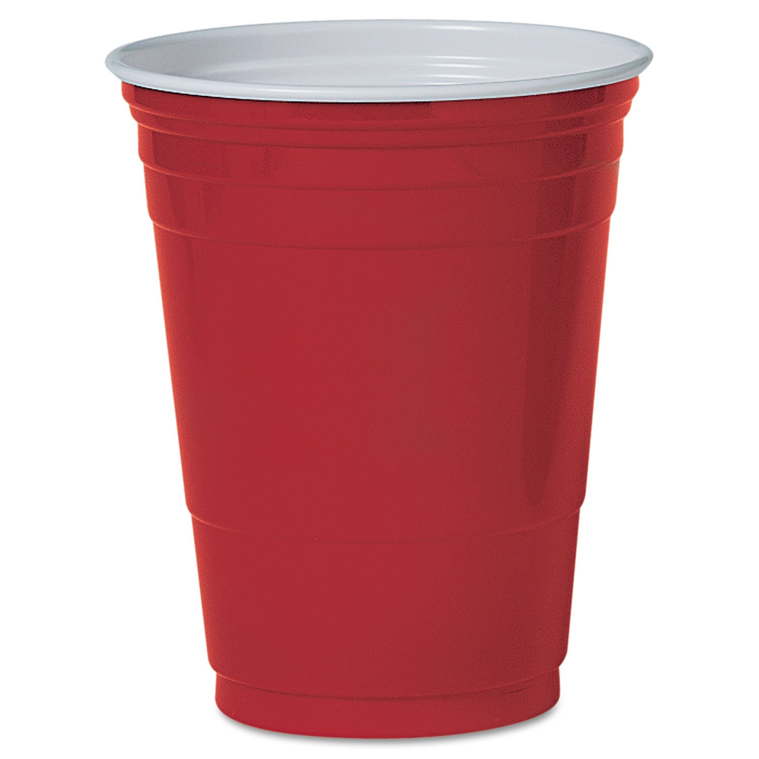 SOLO Red Plastic Party Cups 16oz (50 Pack) - Disposable Cups for Cold Drinks, Beer, Cocktails, and Outdoor Events