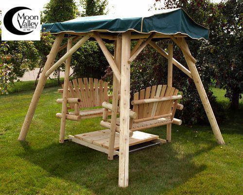 Premium Outdoor Double Glider Swing Set - Heavy Duty Metal Frame with Comfortable Seating for Backyard, Garden, and Patio - Perfect for Relaxing, Lounging, and Family Bonding Time