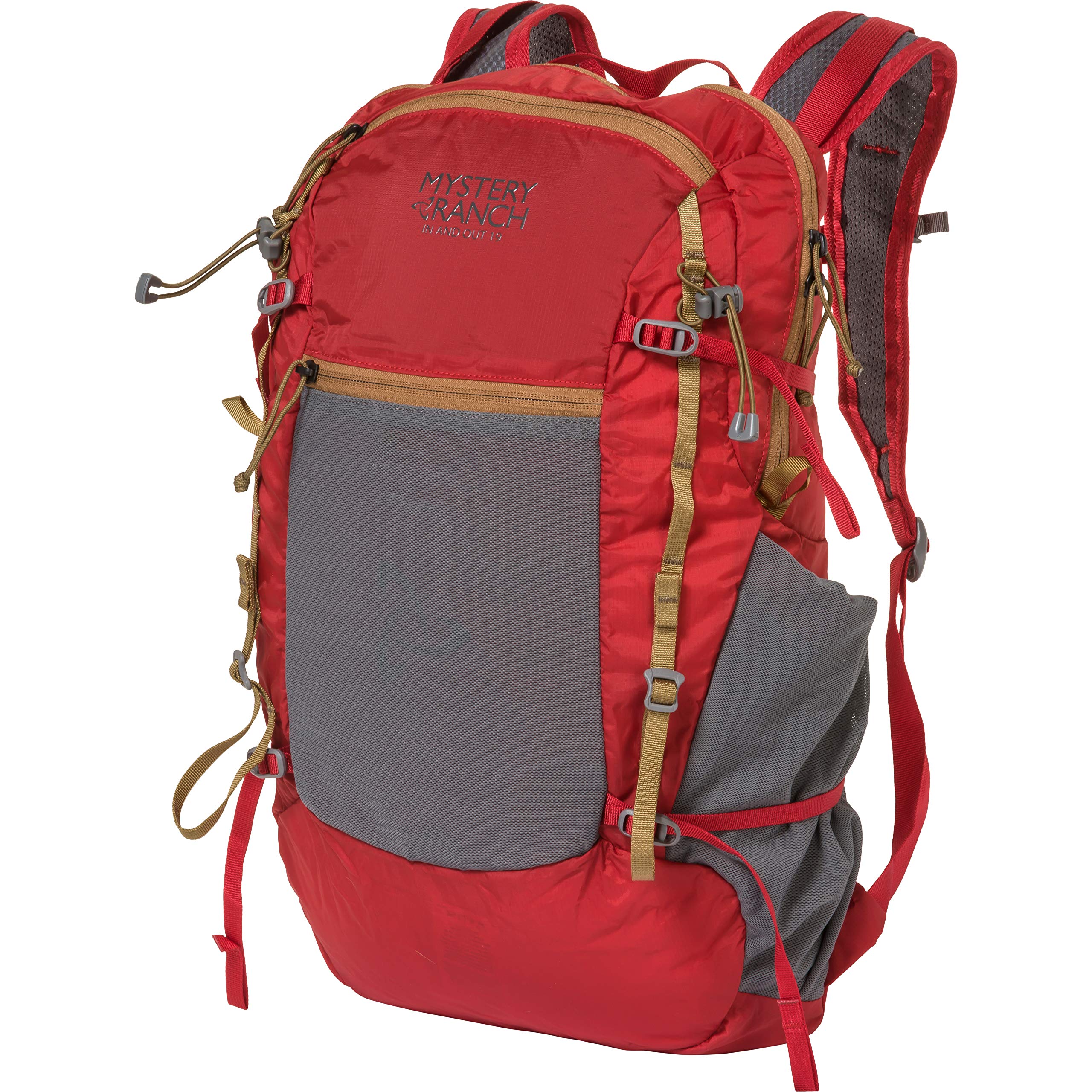 Mystery Ranch In and Out 19L Backpack - Lightweight Foldable Daypack for Hiking, Travel & Commuting | Water-Resistant Cherry Red Outdoor Pack