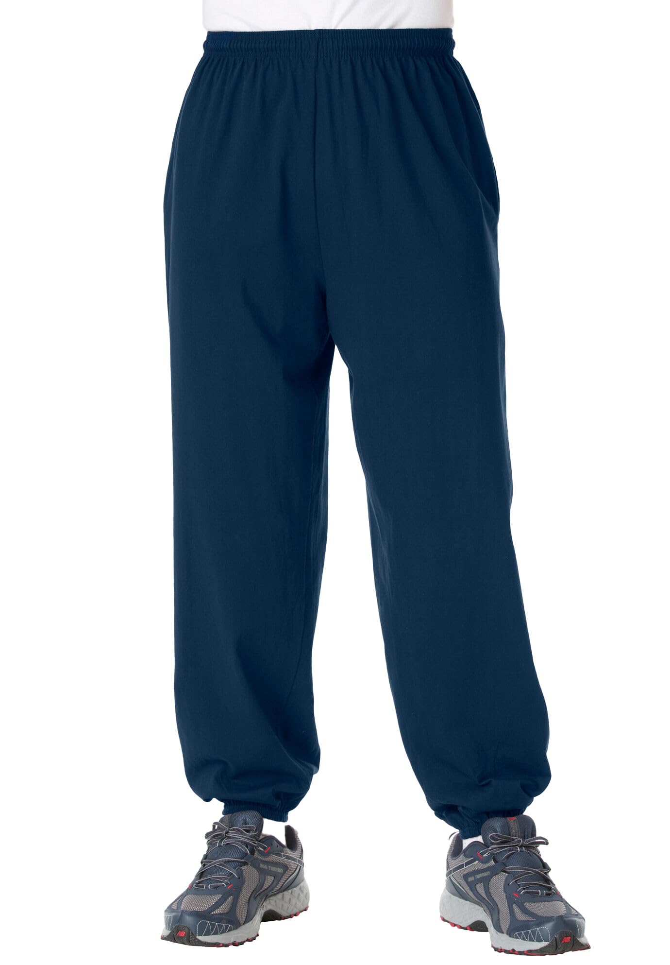 KingSize Men's Big & Tall Lightweight Elastic Cuff Sweatpants - Comfortable Lounge Pants for Relaxing at Home, Gym, or Running Errands