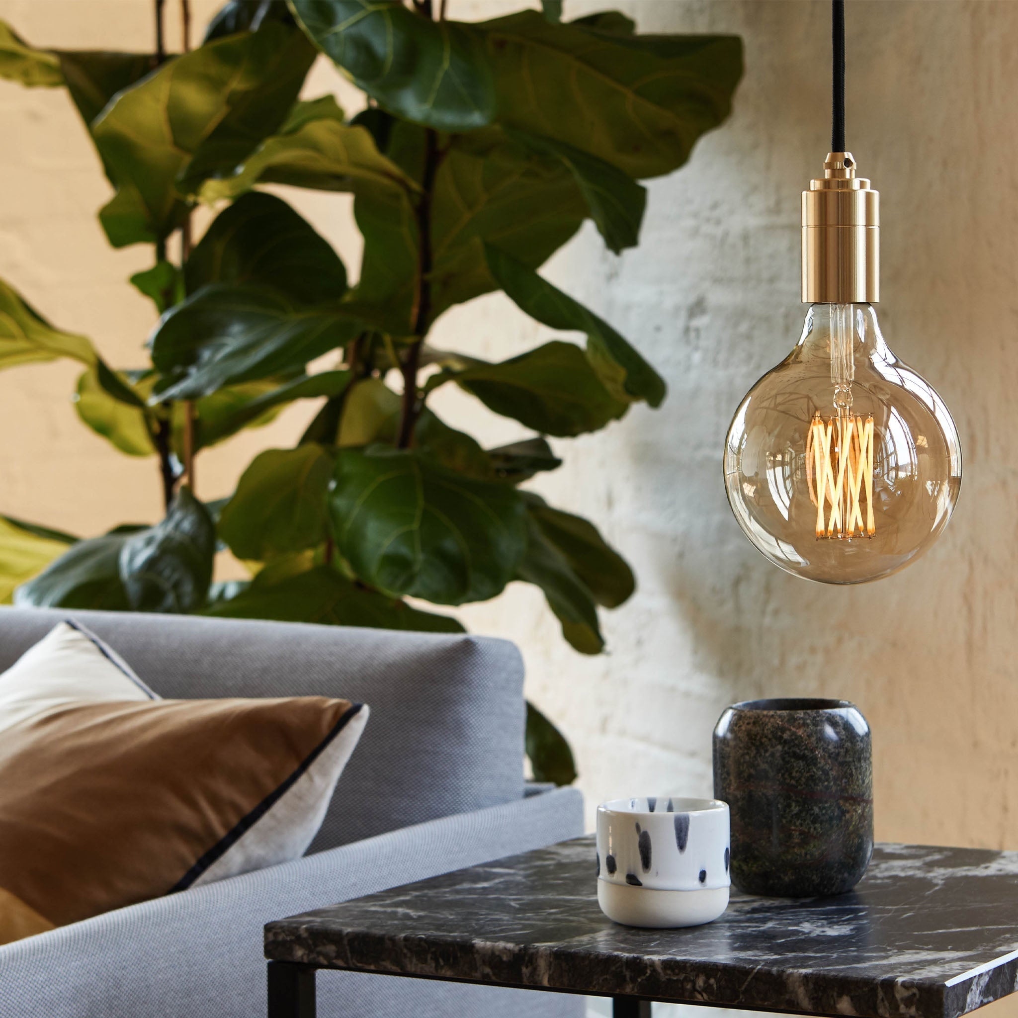 Handcrafted Walnut Gaia Pendant Light - Modern Wooden Ceiling Lamp for Dining Room, Kitchen Island & Bedroom Lighting