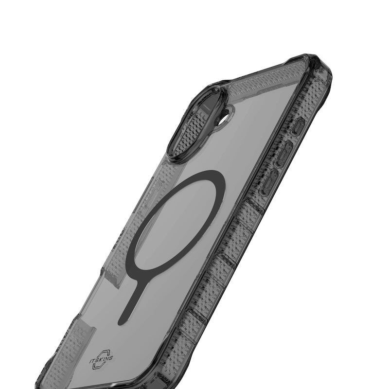Premium ITSKINS Supreme Rugged Case for iPhone 16 - Shockproof & Durable Black Cover - Perfect for Outdoor Adventures & Daily Protection