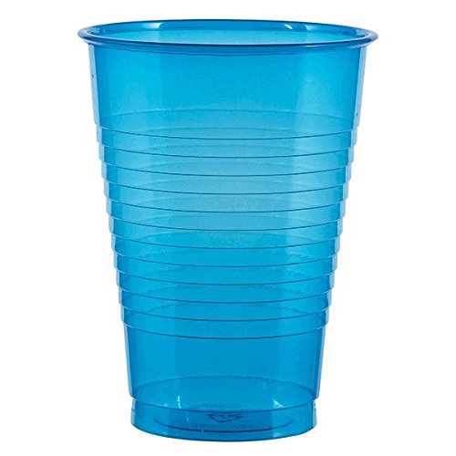 50-Pack 16oz Blue Disposable Party Cups - Bulk Plastic Cups for BBQs, Picnics, Birthdays & Outdoor Events