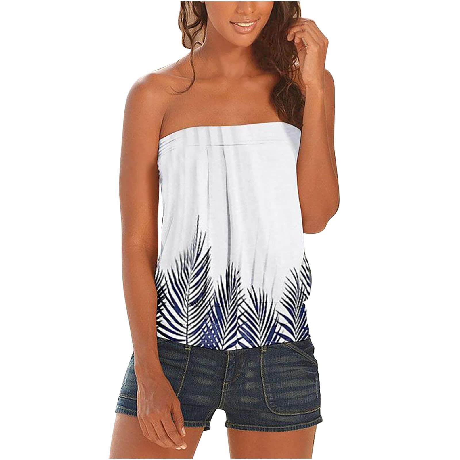 Sexy Off Shoulder Tube Tops for Women - Summer Loose Casual Pullover Blouses & Party Date Night T-Shirts | Perfect for Beach Outings, Club Nights and Summer Vacations